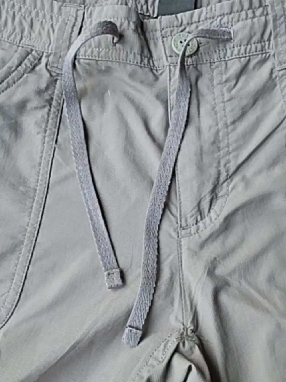 (12) The North Face Outdoor Convertible Casual Gray Nylon Pant Adventure Hiking - Picture 7 of 10
